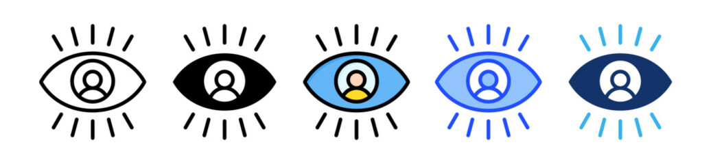 Vision Icon Collection With Multiple Styles