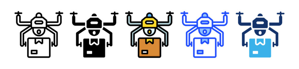 Fototapeta premium Delivery Icon Collection With Multiple Styles