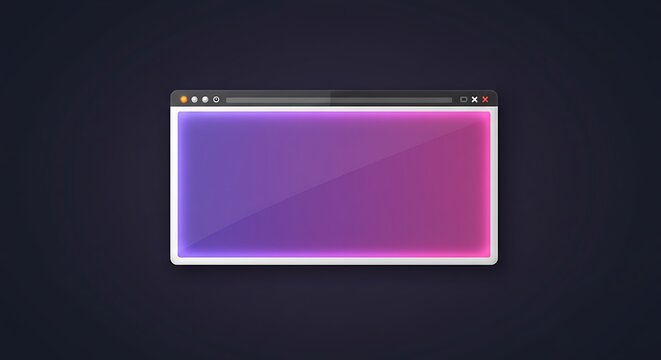 Glowing Browser Window:  Purple and Pink Gradient Design