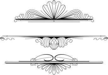  Set of Elegant Ornamental Dividers Vector Illustration
