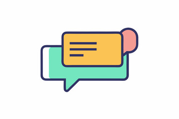 Clean Greeting Card Opening With Speech Icon