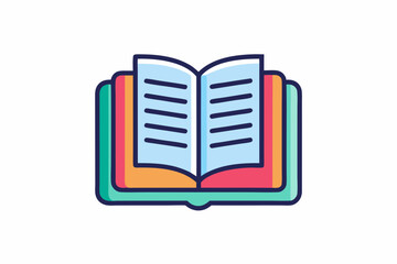 Clean Icon of Open Message Book Icon
