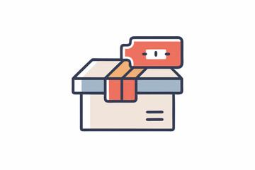 Minimal Icon of Price Gun Labeling Small Box
