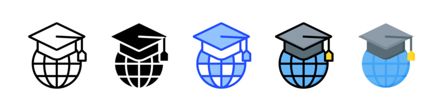 Mooc Icon Collection With Multiple Styles