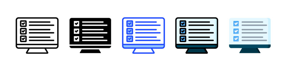 Survey Icon Collection With Multiple Styles