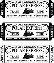Polar Express Eps, Vector File Black and White