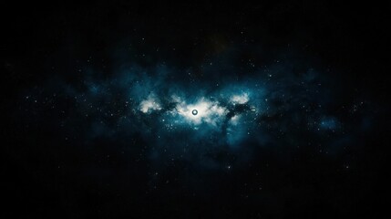 Obraz premium A black and white image of a galaxy with a bright central object.