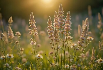 wheat field at sunset