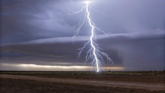 A photogra ph of a nighttime thunderstorm over a n a ncient stone circle