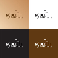 Noble flooring shop logo design