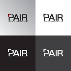 Obraz premium Pair furniture spare part shop logo design