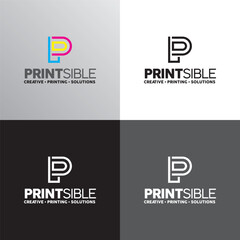 Printsible printing shop logo design