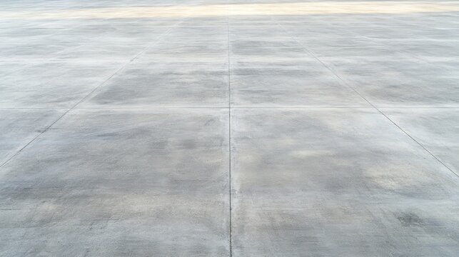 A concrete floor with a grid pattern.