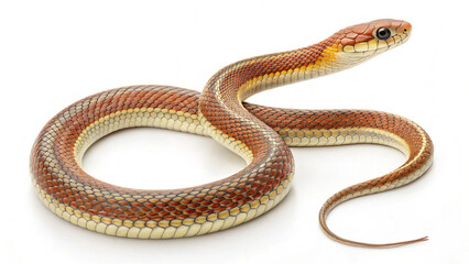 Obraz premium Venomous Snake Photo on Clean White Background
