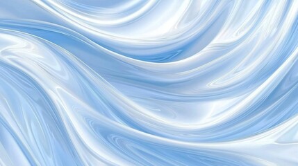 A digital illustration of a flowing, abstract pattern in shades of blue and white.
