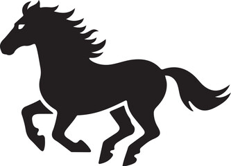 black horse vector illustration