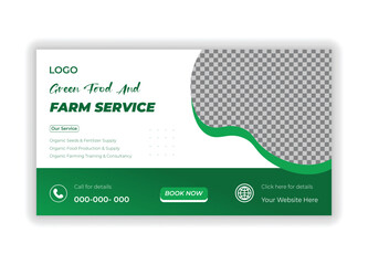 Landing page template for agriculture and farming organic food