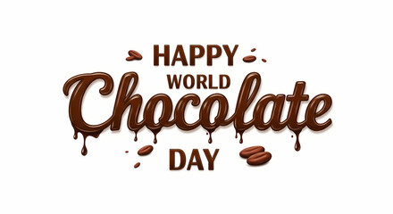 Happy World Chocolate Day: Delicious Chocolate Typography Design