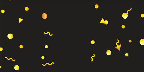 Modern Abstract Vector with Polished Golden Circles and Rings Set Against a Rich Black Background