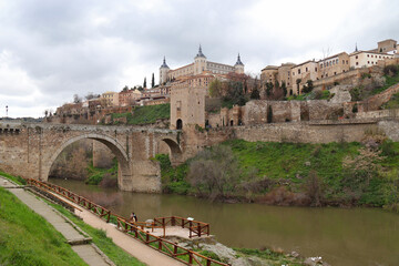 Obraz premium PANORAMA OF TOLEDO, UNESCO WORLD HERITAGE IN SPAIN