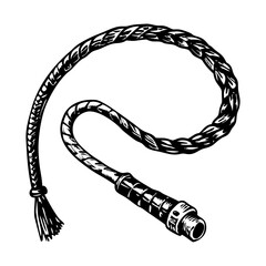 A vintage style illustration of pirate whip