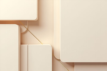 Minimalist Abstract Geometric Design with Gold Accent