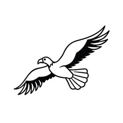 Obraz premium Vulture in Mid Flight Vector Detailed Wing Design