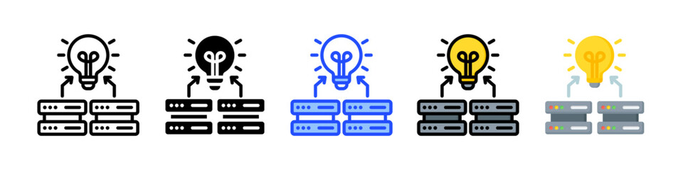 Data Revolution Icon Collection With Multiple Styles