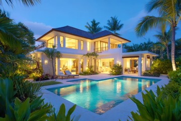 Fototapeta premium Luxury villa with pool