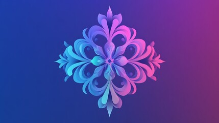 Obraz premium Neon Floral Ornament Design.