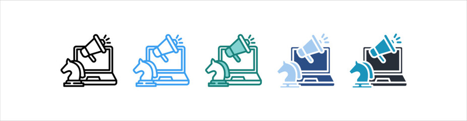 Promotion Strategy Icon In Different Style Vector