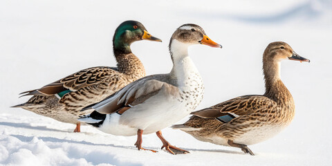 Beautiful Duck Picture with Clean White Background