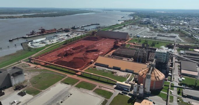 production of Aluminum oxide Stade, Germany. Production Aluminium products.
