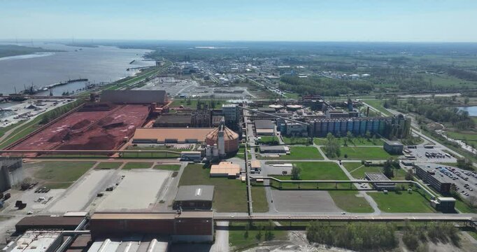 production of Aluminum oxide Stade, Germany. Production Aluminium products.