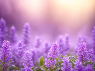 Obraz premium Purple Flowers in Soft Light