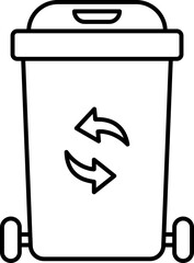 Trash Bin Recycling Vector Icon Stock Illustration