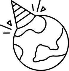 Earth Party Vector Icon Stock Illustration