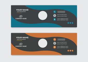 creative modren email signature & email footer template design