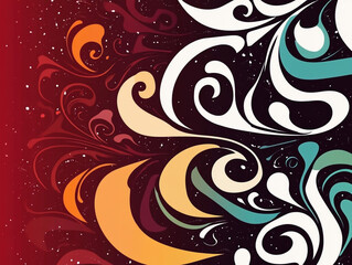 Fototapeta premium Vibrant Colored Full Abstract Floral Seamless Design Pattern Wallpaper