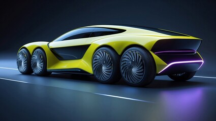 Obraz premium yellow sport car 