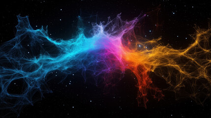 Fototapeta premium Cosmic energy swirling in vibrant colors across the universe