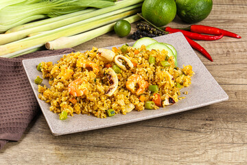 Asian Fried rice with seafood