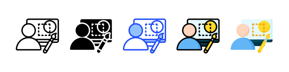 Graphic Design Icon Collection With Multiple Styles