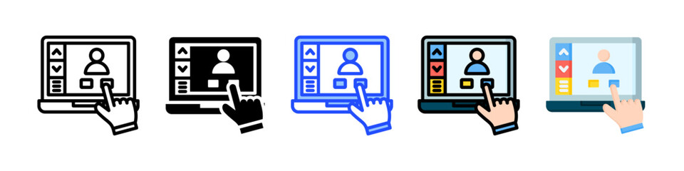 User Experience Icon Collection With Multiple Styles