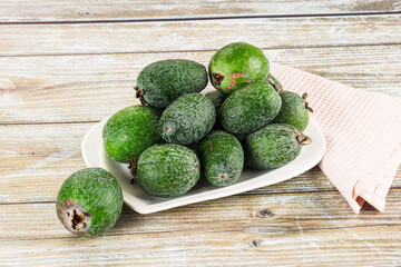 Sweet ripe juicyfruit feijoa