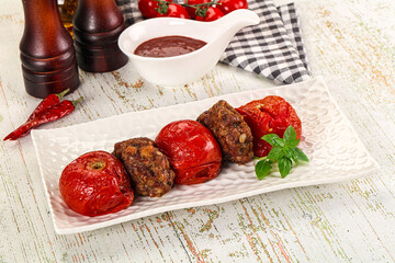 Turkish cuisine - Domatesli Kebab with tomato