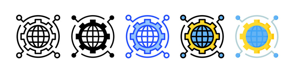 Digital Transformation Icon Collection With Multiple Styles