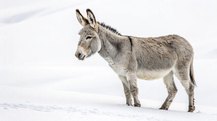 Fototapeta premium High Quality Donkey Picture Isolated on White
