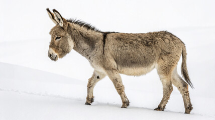 Naklejka premium Donkey Image on White Background