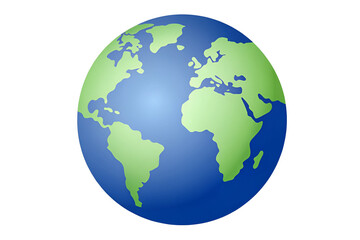 Fototapeta premium globe on white background